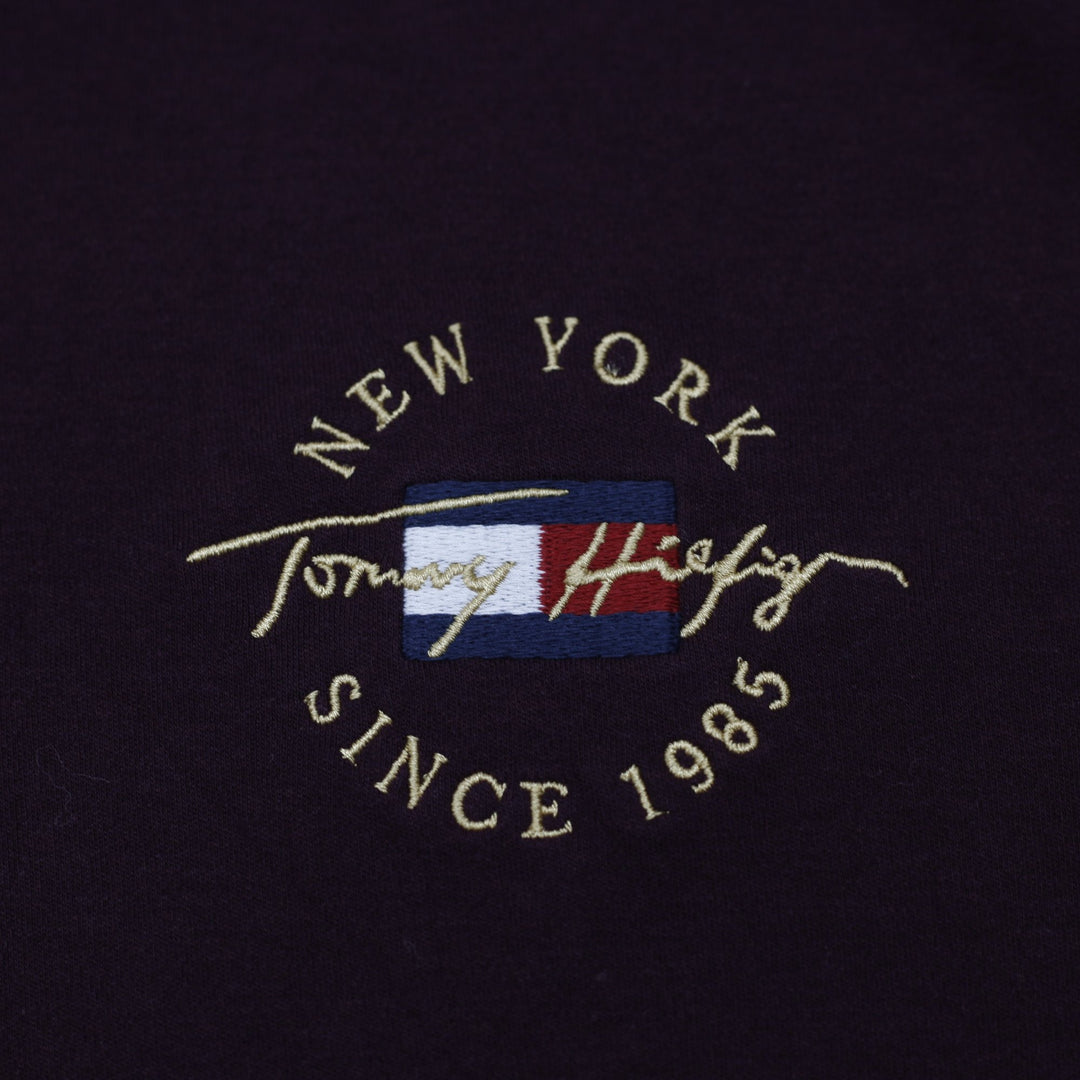 Mens Tommy Hilfiger Maroon Embroidered Logo Polo T-Shirt  Size S