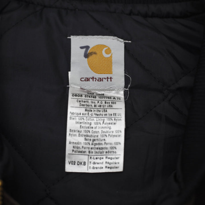 Vintage Carhartt V02 DKB Sandstone Arctic Quilt-Lined Vest Size XL