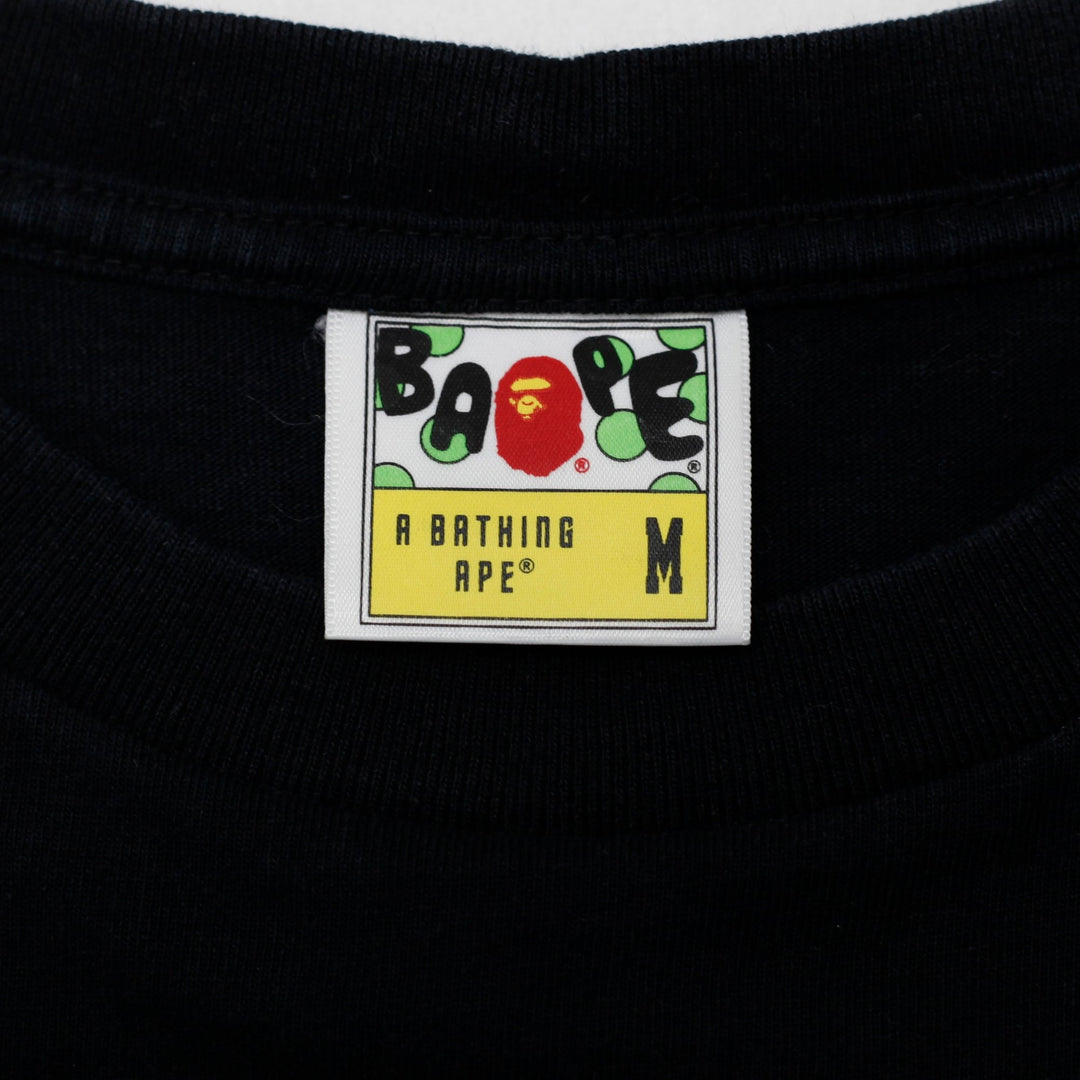 Mens A Bathing Ape Hand Drawn BAPE Logo Black T-Shirt  M | Migration_T-Shirts SW COLLECTION - Back View | Fashion Rerun