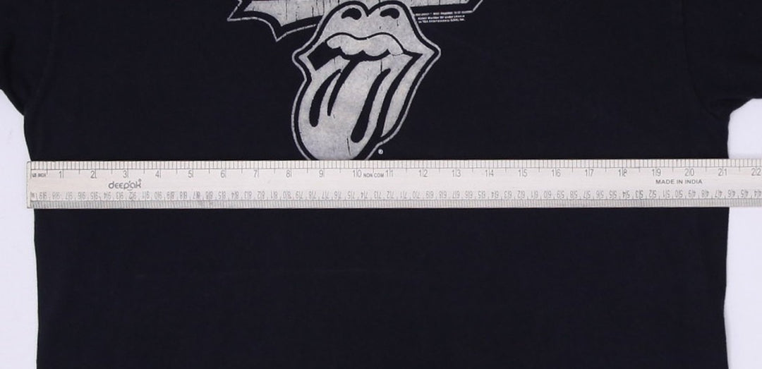 Vintage Mens Alstyle Rolling Stones T-Shirt Black Graphic Band Logo