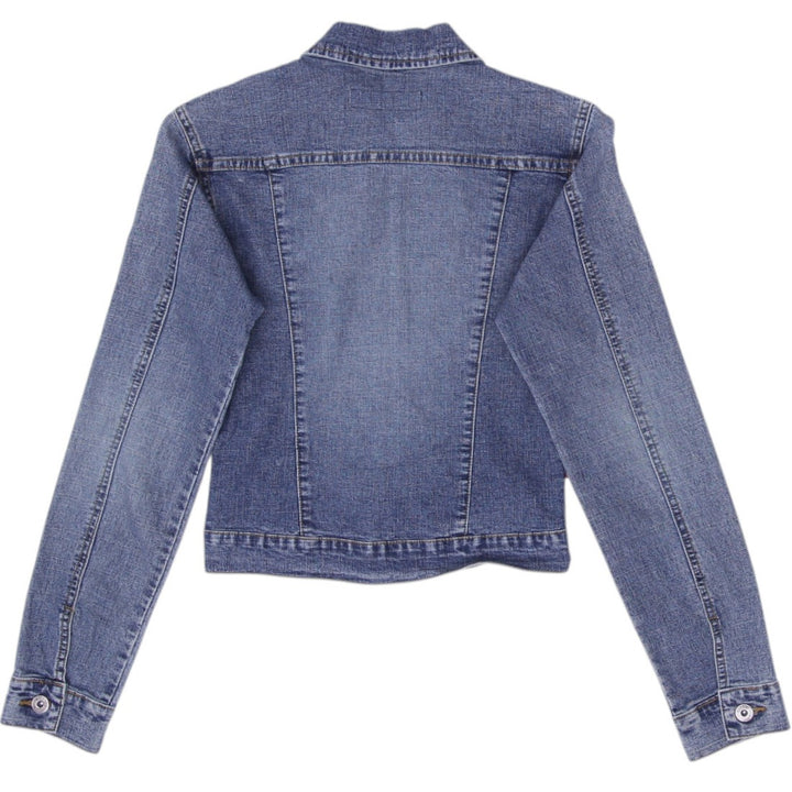 Y2K ladies Stone Fitted Casual Style Denim Jacket Size 5