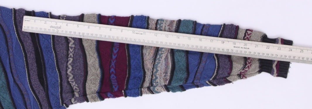 Vintage J. Ferrar Coogi Style Abstract Textured Chunky Crewneck Sweater L