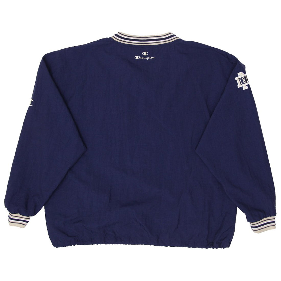 Vintage Mens Champion Notre Dame Varsity V-Neck Jacket