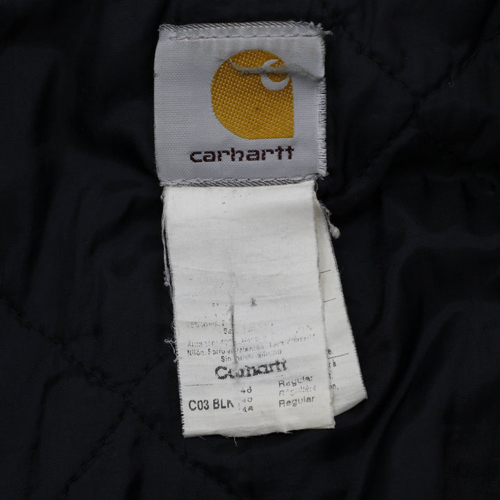 Mens Carhartt Distressed Full Zip Black Workwear Jacket Size 48 | Migration_Jackets WW Collection - Back View | Fashion Rerun