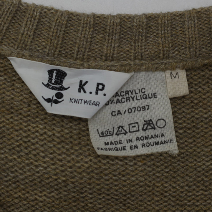 Vintage K.P Knitwear Cable Knit Sweater Vest - Size M - Fashion Rerun Vintage Migration_Sweaters