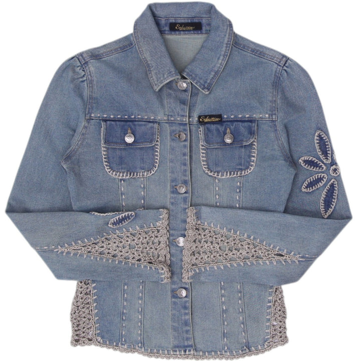 Crochet Detail Denim Jacket Size S | Migration_Jackets | Fashion Rerun