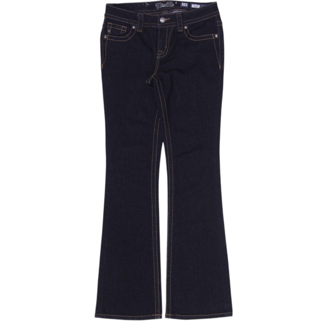 Y2K Ladies Miss Me Mid-Rise Bootcut Denim Jeans Size 28
