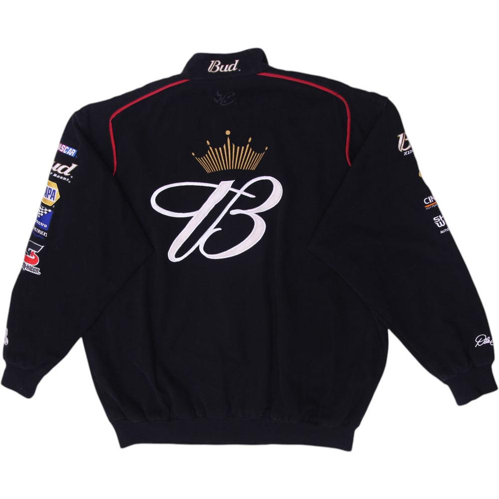 Vintage 90s Nascar Racing Embroidered Budweiser Jacket Size XXL | Migration_Jackets - Side View | Fashion Rerun