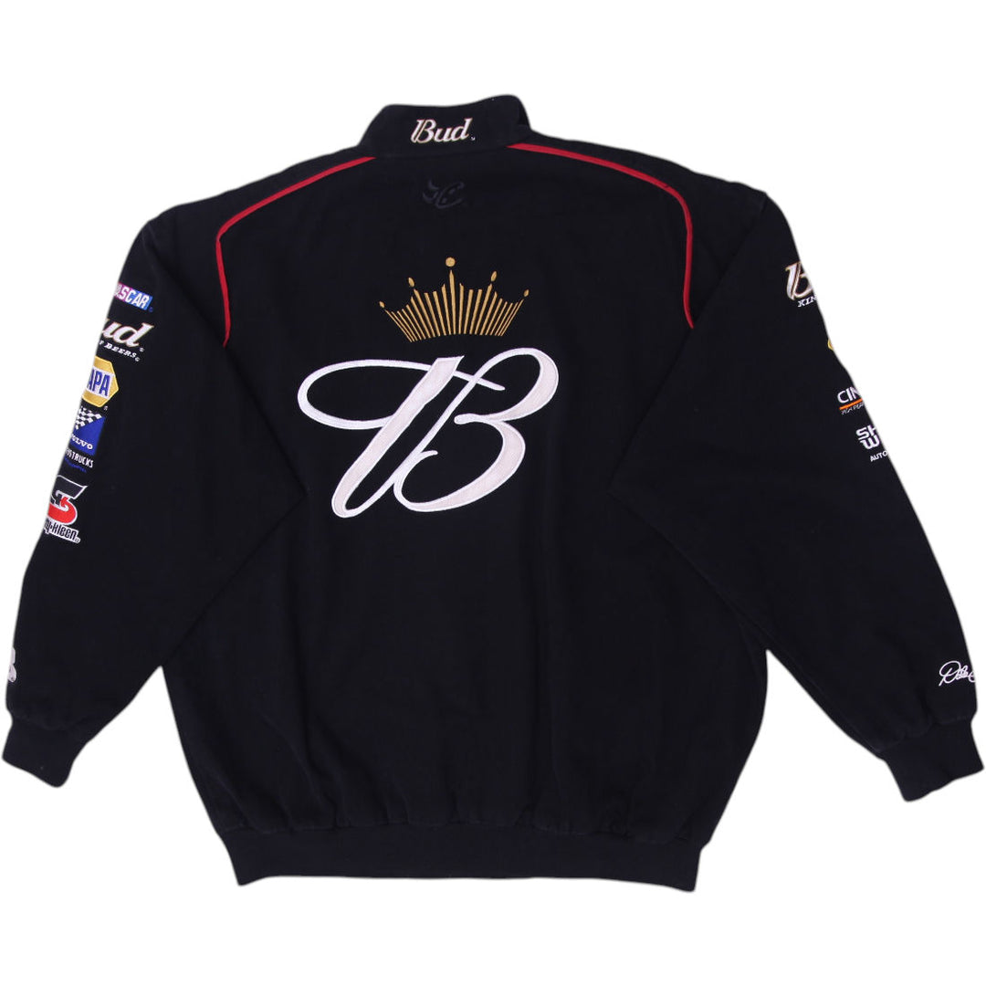 Vintage 90s Nascar Racing Embroidered Budweiser Jacket Size XXL | Migration_Jackets - Side View | Fashion Rerun