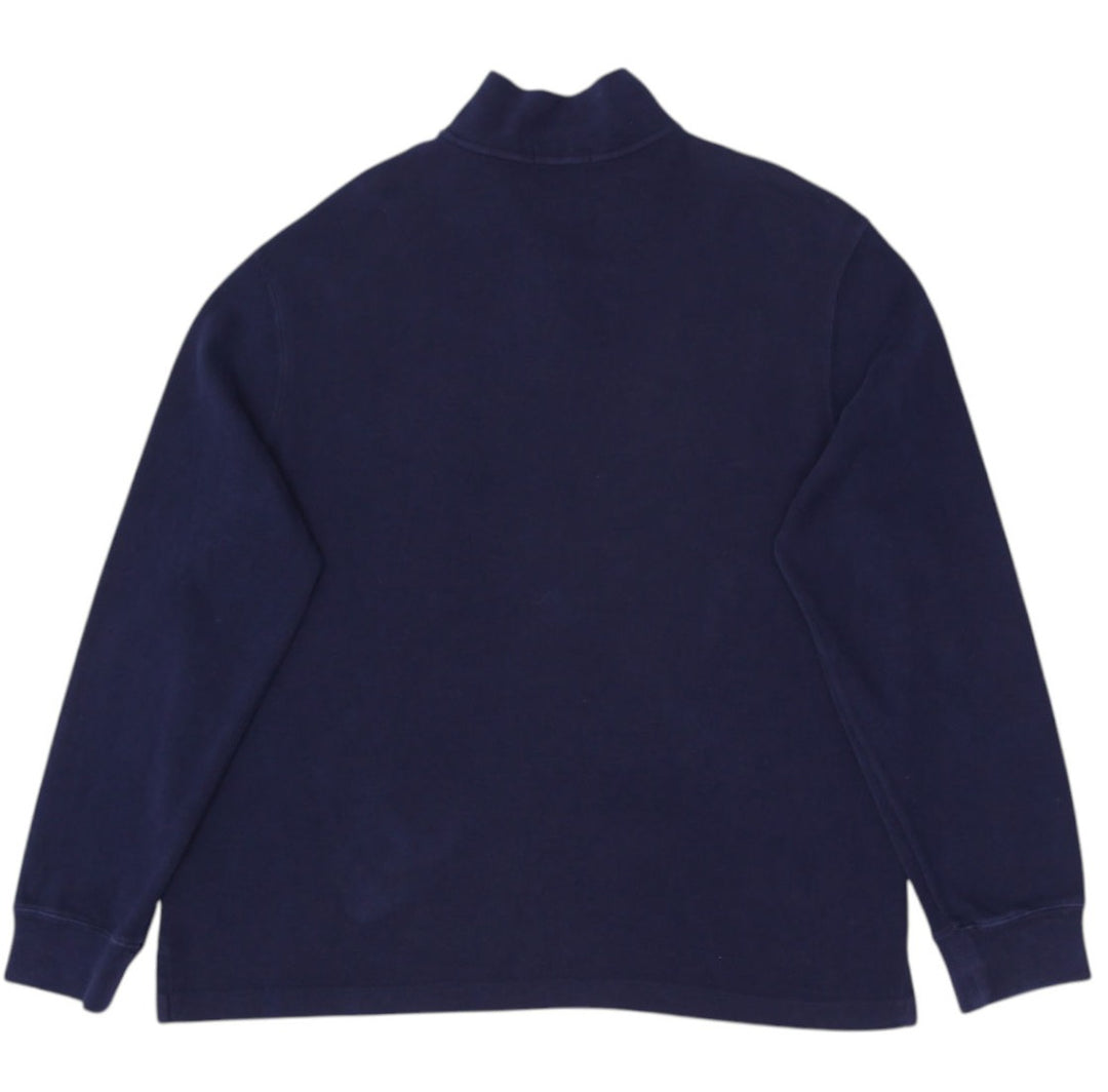 Mens Polo Ralph Lauren Navy Quarter Zip Sweater Size XL | Migration_Knitwear & Sweaters RL Collection - Side | Fashion Rerun
