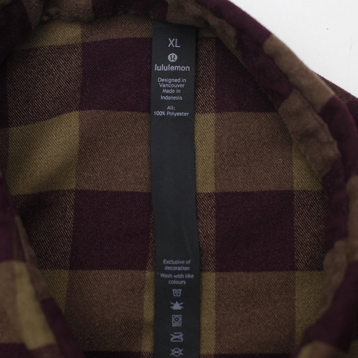 Mens Lululemon Masons Peak Technical Flannel Long Sleeve Shirt Size XL