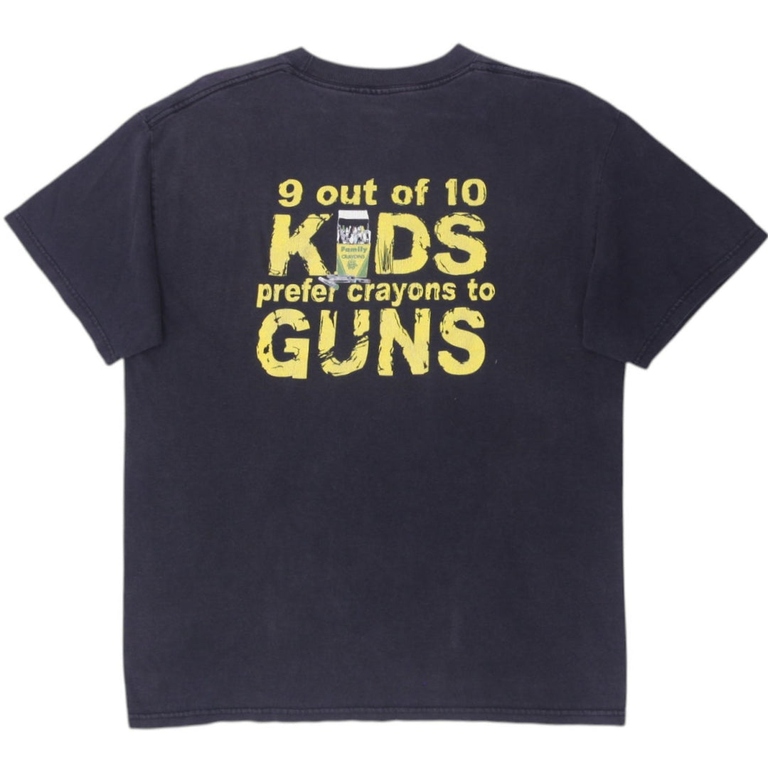 Vintage Pearl Jam "Choices" 9 Out Of 10 Kids Prefer Crayons To Guns Black T-Shirt