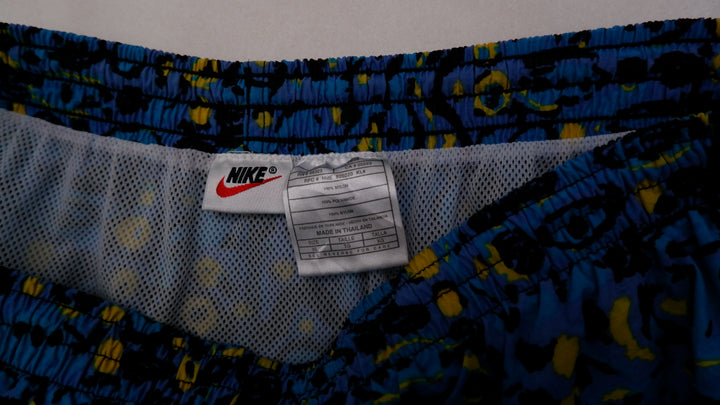 Vintage Nike All Over Abstract Art Nylon Swim Trunk Shorts | Migration_Shorts UAENAT20 - Back View | Fashion Rerun