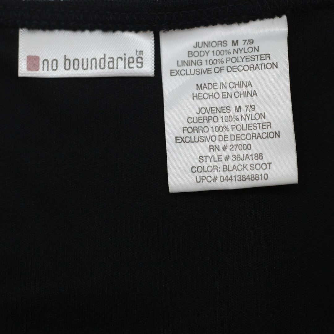 Ladies No Boundaries Black Lace Trim Mesh Camisole Strappy Top