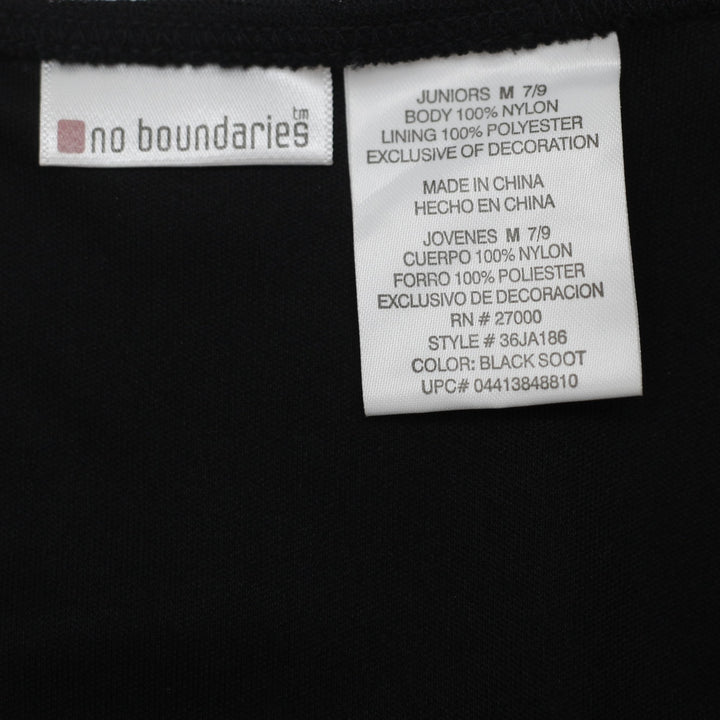 Ladies No Boundaries Black Lace Trim Mesh Camisole Strappy Top