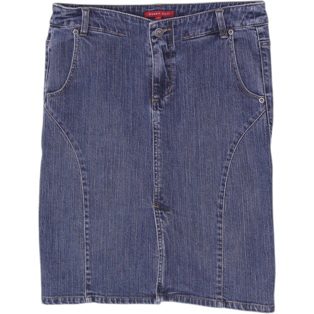 Y2K Ladies Smart Set Denim Skirt Size 7