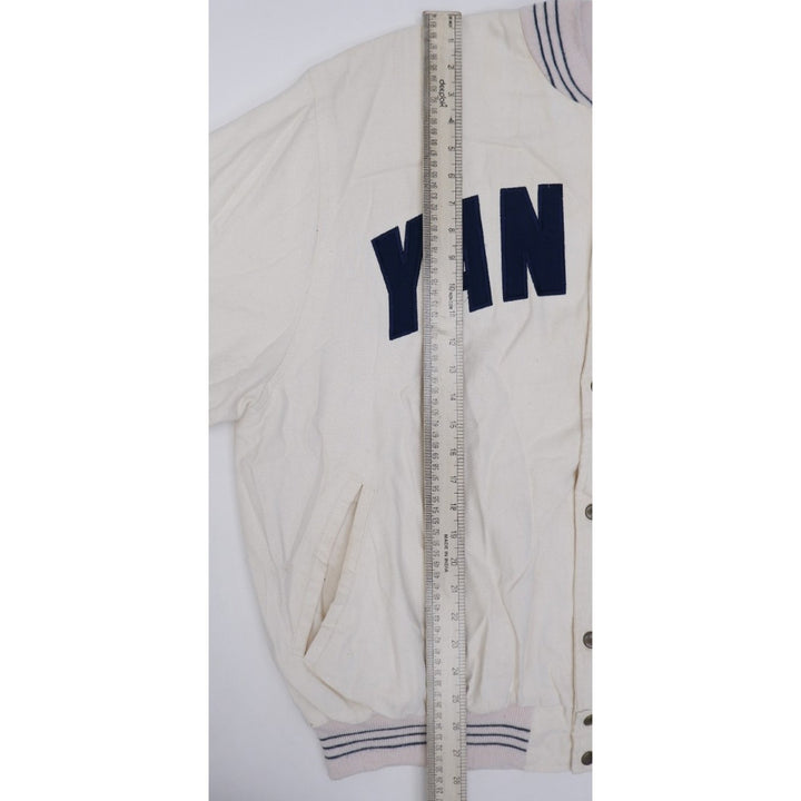 Vintage Mens Yankees Varsity Jacket Embroidered Logo MLB