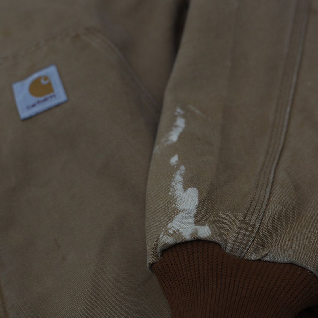 Vintage Carhartt J126 BRN Quilted Lined Hooded Work Jacket XL - Fashion Rerun Vintage Migration_Jacket