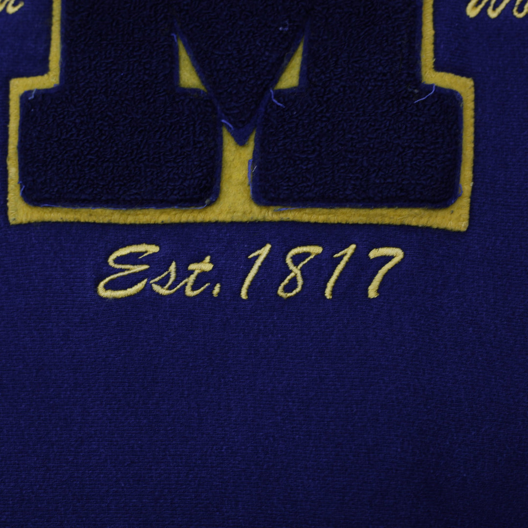 Vintage 90s University of Michigan Varsity Letterman Spell Out Sweatshirt Large | Migration_Sweatshirts - Det | Fashion Rerun