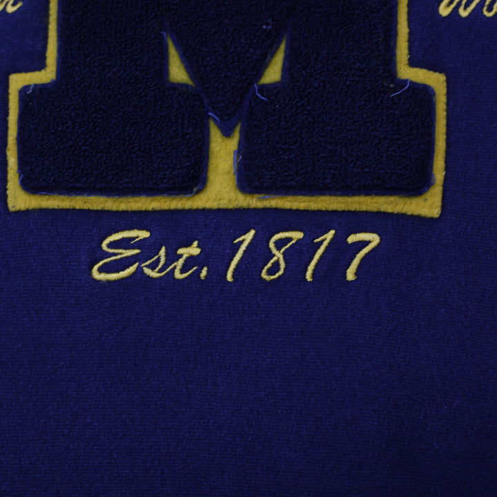 Vintage 90s University of Michigan Varsity Letterman Spell Out Sweatshirt Large | Migration_Sweatshirts - Det | Fashion Rerun