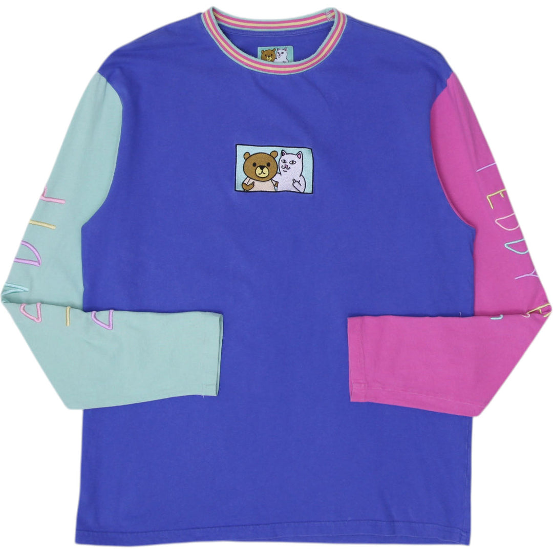 Teddy Fresh Colorblock Long Sleeve Graphic Shirt Size L | Migration_Shirts SW COLLECTION | Fashion Rerun