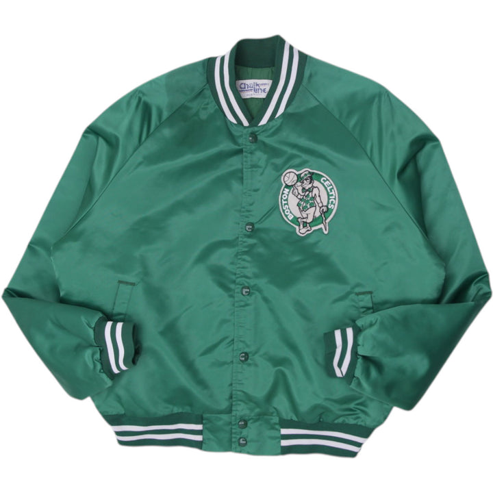 Vintage Chalk Line Boston Celtics Quilted Satin Jacket Made In USA XL | Migration_Jackets | Fashion Rerun