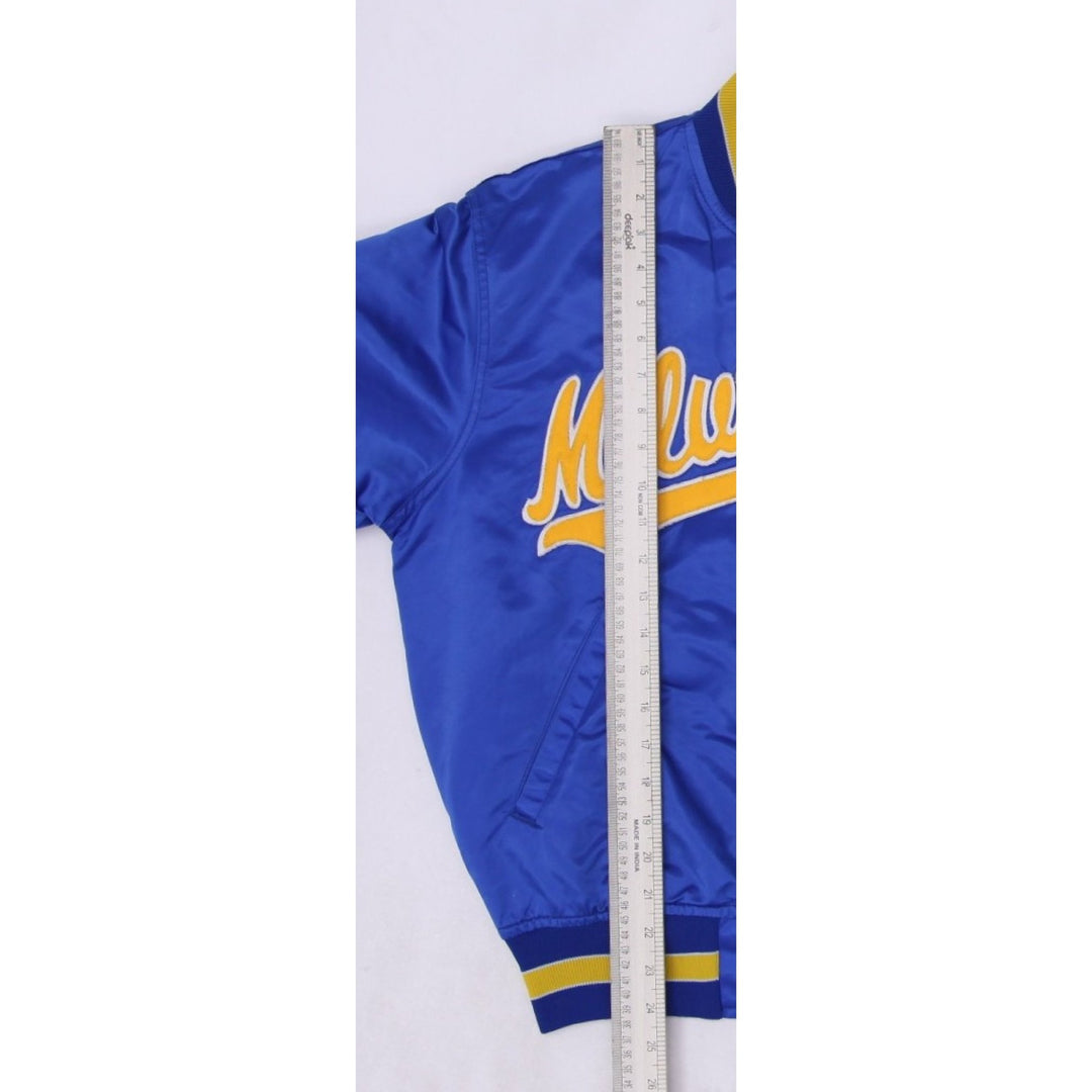 Vintage 90s Milwaukee Brewers MLB Satin Bomber Jacket Diamond Collection Made Size M | Migration_Jackets - Vi | Fashion Rerun