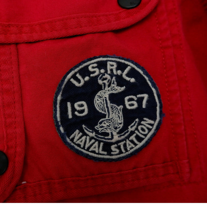 Vintage Polo Ralph Lauren Jacket USRL Naval Station Marine Navy Military Utility