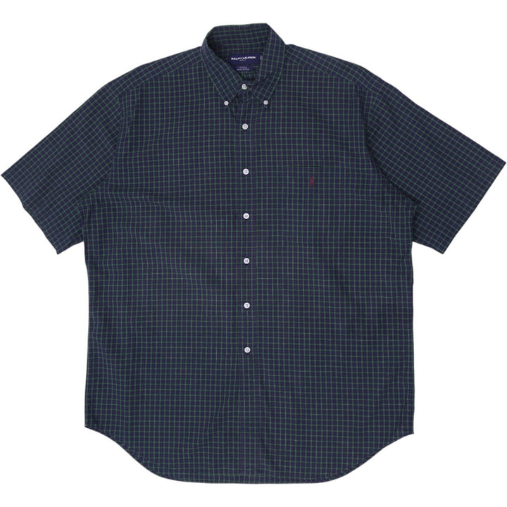 Mens Ralph Lauren Golf Tilden Plaid Button-Down Cotton Shirt Size Large