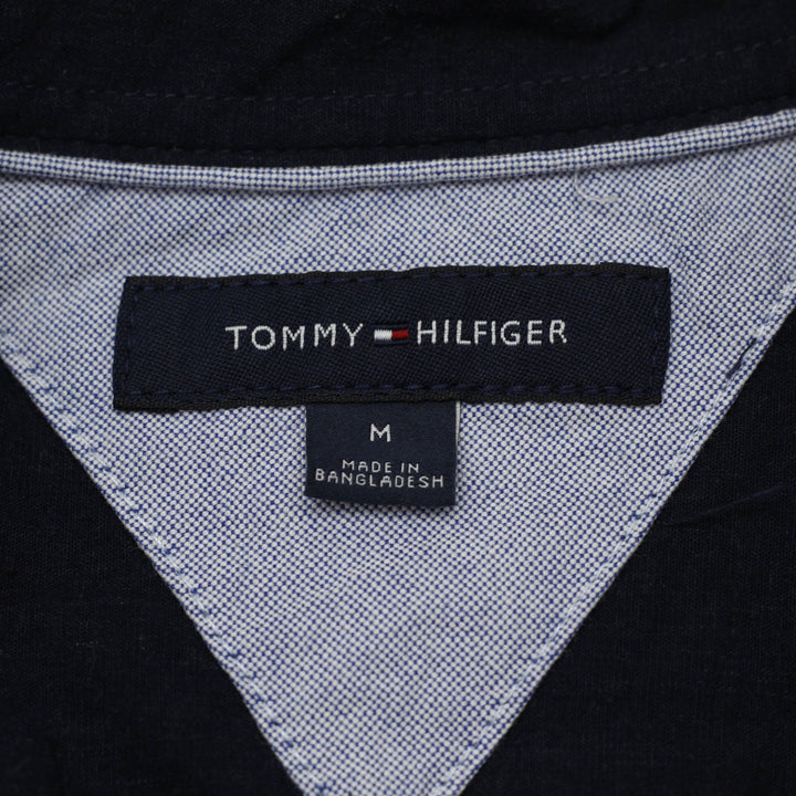 Mens Tommy Hilfiger Shirt Navy Long Sleeve Casual Logo Size M