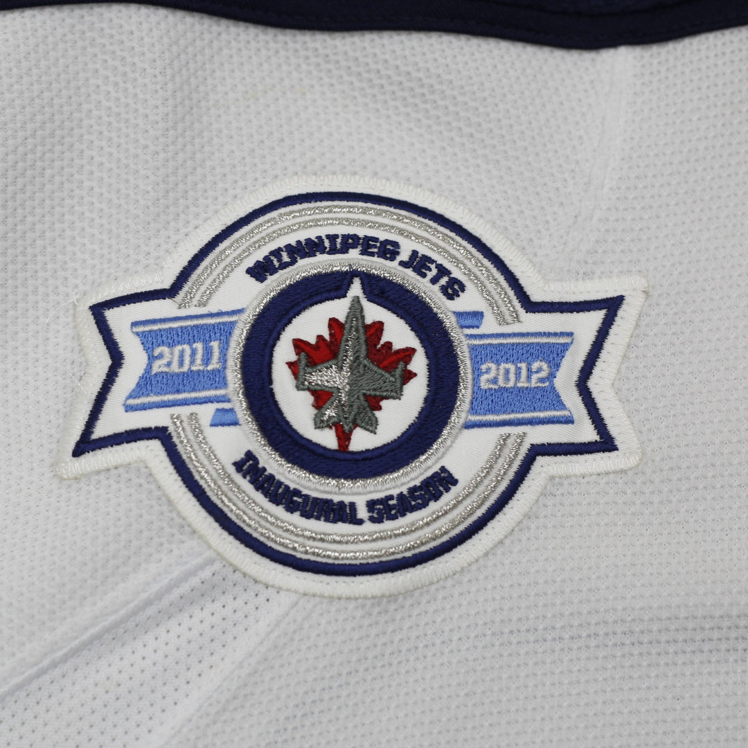 Mens White Reebok Winnipeg Jets Wellwood #13 NHL Hockey Jersey Large