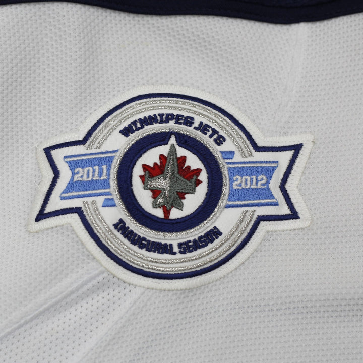Mens White Reebok Winnipeg Jets Wellwood #13 NHL Hockey Jersey Large