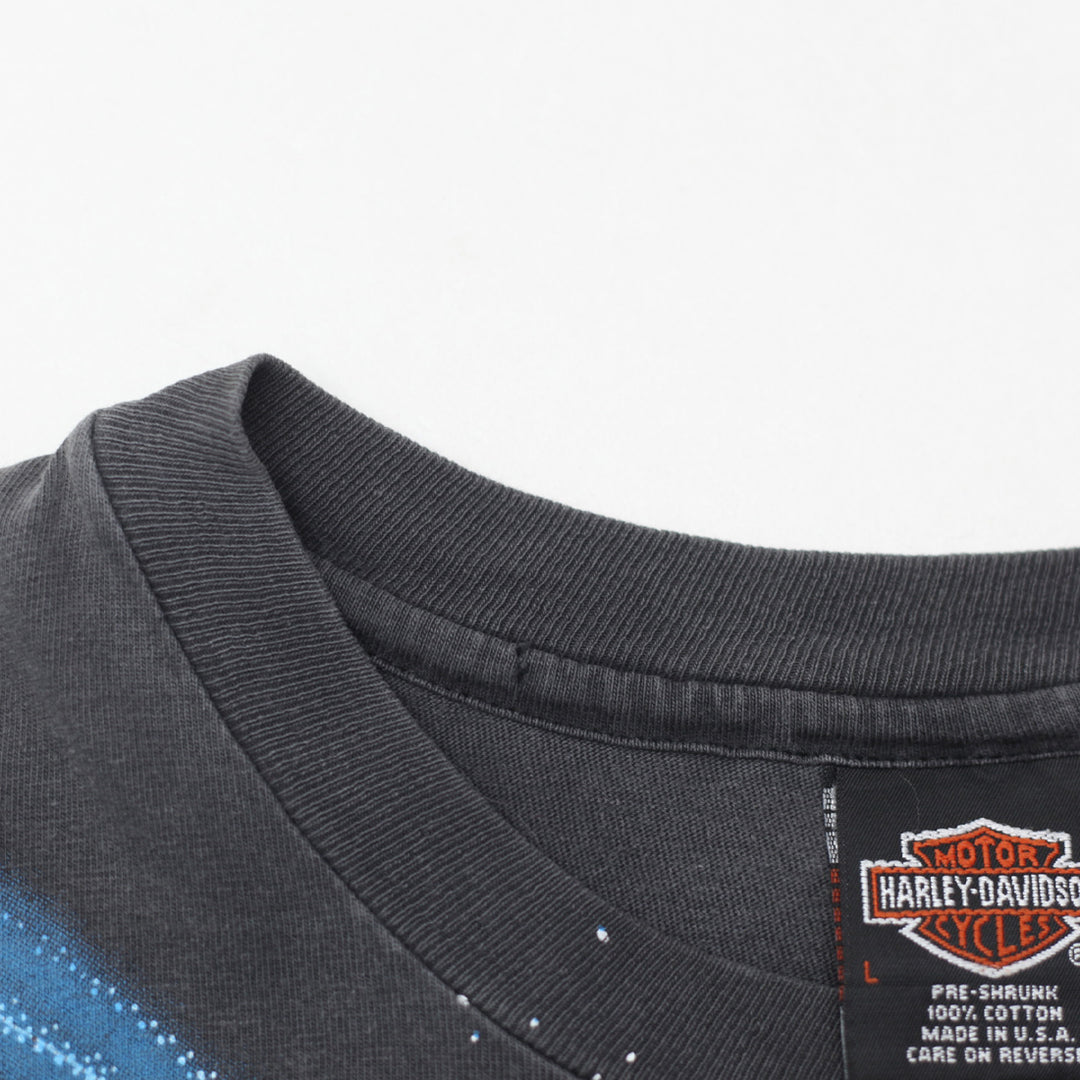 Vintage Harley Davidson Out Of This World Galaxy AOP T-Shirt S. Stitch Made in USA L - Fashion Rerun Vintage Migration_T-Shirt