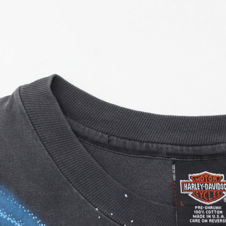 Vintage Harley Davidson Out Of This World Galaxy AOP T-Shirt S. Stitch Made in USA L - Fashion Rerun Vintage Migration_T-Shirt