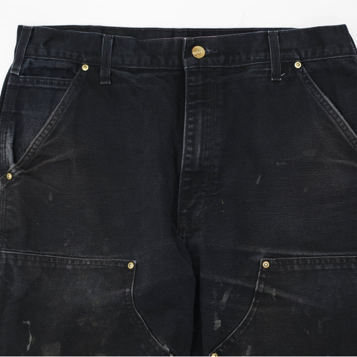 Vintage Carhartt B01-BLK Loose Original Fit Double Knee Made In USA Pants