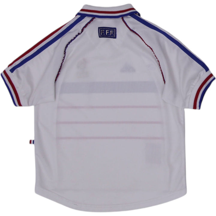 Vintage 1999-2000 Boys France Away Soccer Jersey Size 10 | Migration_Jerseys - Side View | Fashion Rerun