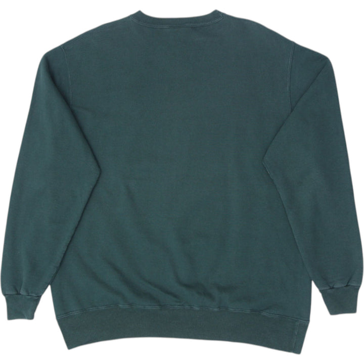 Vintage Mens Champion Sweatshirt Green Embroidered Logo XXL | Migration_Sweatshirt - Side View | Fashion Rerun