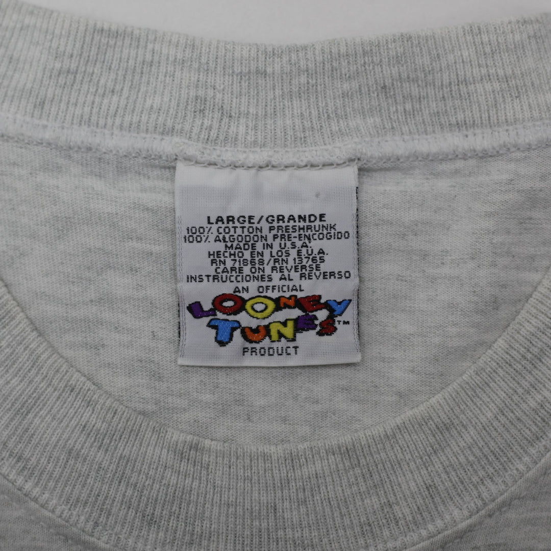 Vintage 90s Looney Tunes Warner Bros Diamond Character T-Shirt Made in USA Sz L