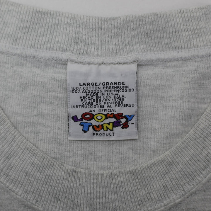 Vintage 90s Looney Tunes Warner Bros Diamond Character T-Shirt Made in USA Sz L