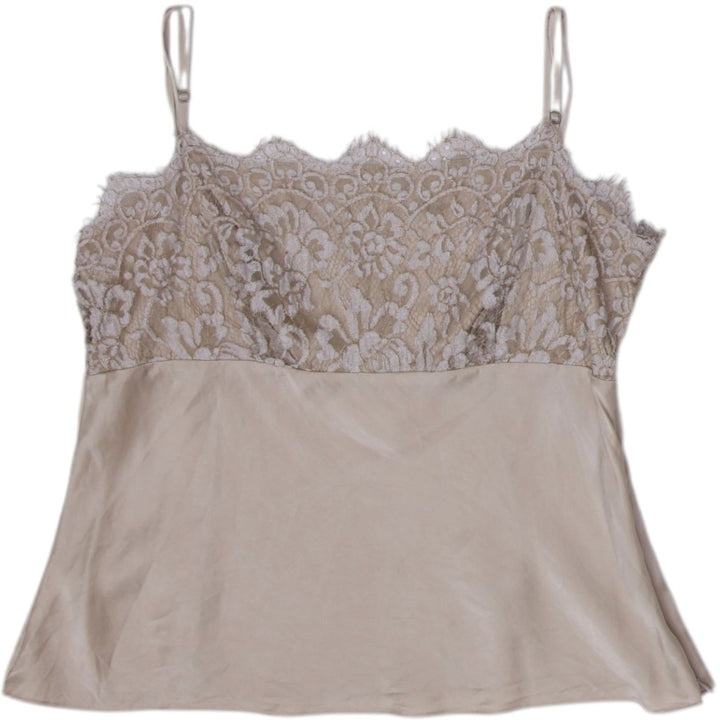 Y2K Ladies Ann Taylor Camisole Lace Trim Top Size 10