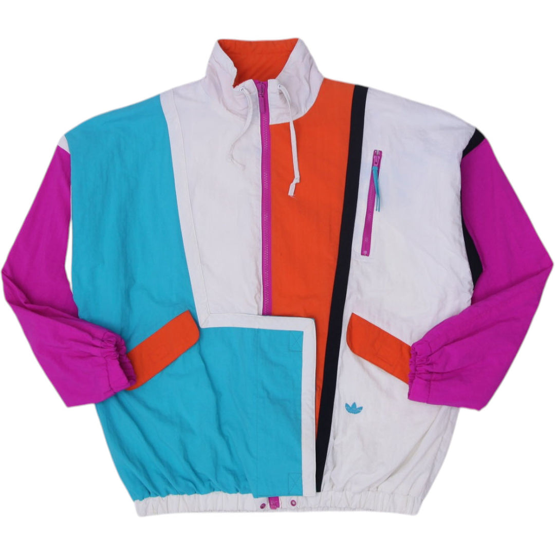 Vintage 90s Adidas Multi Color Lightweight Zip Up Windbreaker Jacket S | Migration_Jackets | Fashion Rerun