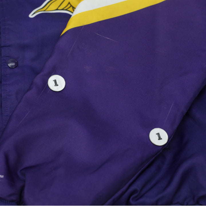 Vintage 90s Minnesota Vikings Chalk Line Fanimation NFL Football Satin Jacket L | Migration_Jackets - View 6 | Fashion Rerun