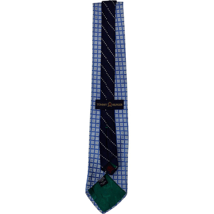Mens Tommy Hilfiger 100% Silk Blue Neck Tie