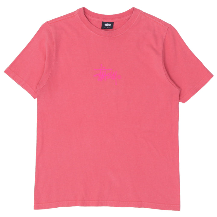 Mens Stussy Logo Crewneck T-Shirt
