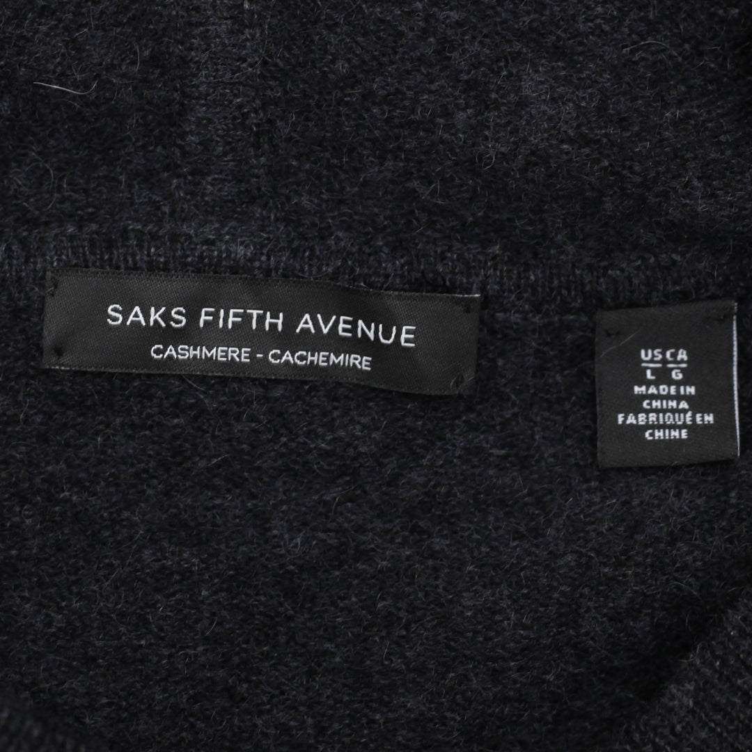 Mens Saks Fifth Avenue 100% Hooded Cashmere Sweater