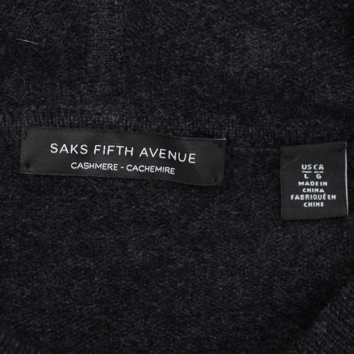 Mens Saks Fifth Avenue 100% Hooded Cashmere Sweater