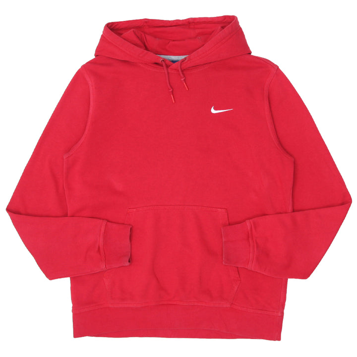 Mens Nike Swoosh Embroidered Pullover Hoodie Red - Fashion Rerun Vintage Migration_Sweaters
