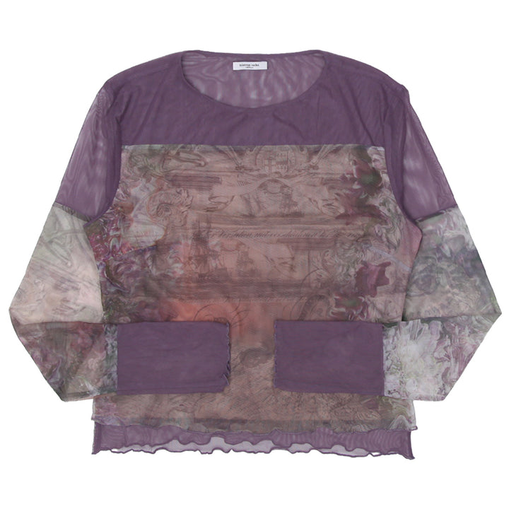Y2K Mistress Rocks Mesh Long Sleeve Top - Fashion Rerun Vintage Migration_Tops