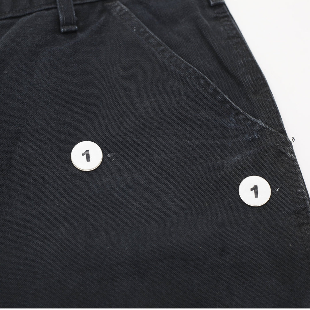 Mens 2014 Carhartt B11 BLK Carpenter Pants Canvas Dungarees Loose 36x32
