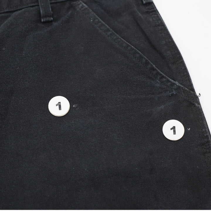 Mens 2014 Carhartt B11 BLK Carpenter Pants Canvas Dungarees Loose 36x32